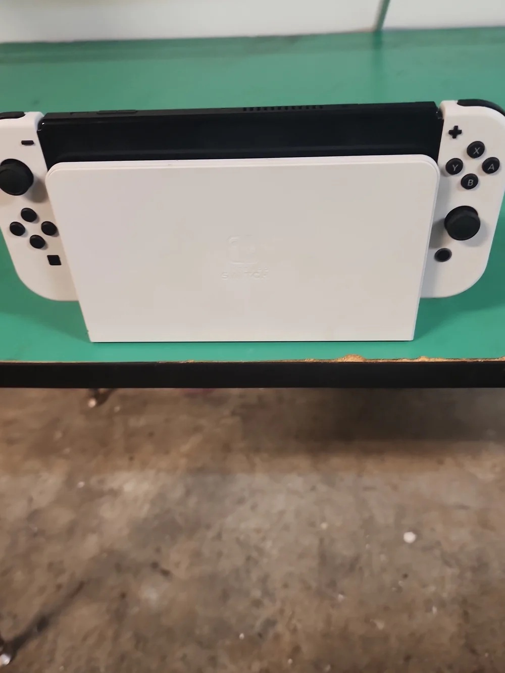 Nintendo White OLED Console with Black Screen Accents